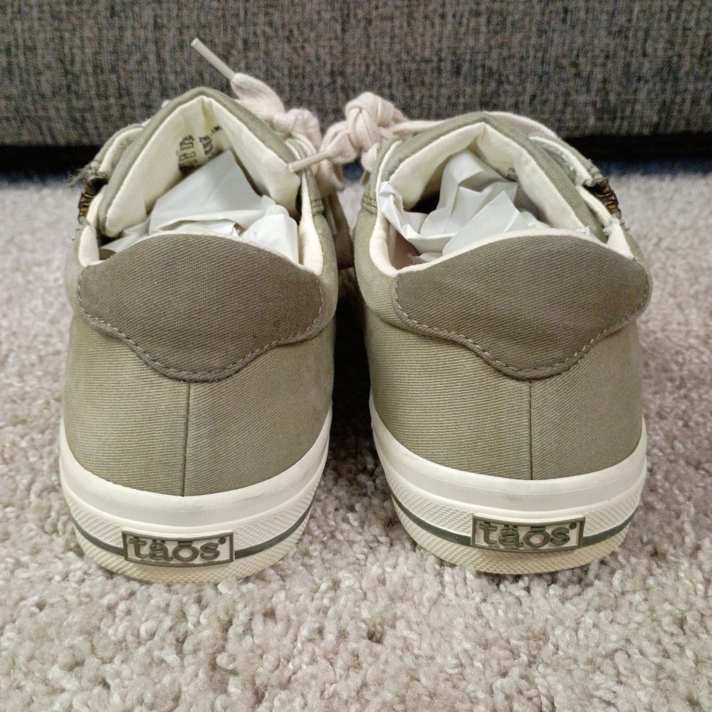 Taos Womens 8 Z Soul Canvas Zipper Casual Sneakers Lace Up Khaki Shoes - Picture 3 of 11